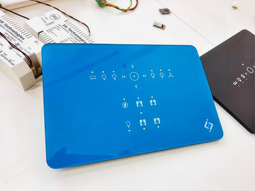 Blue multi-control panel